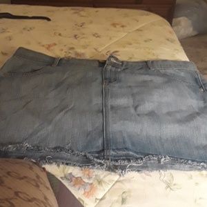 plus size denim skirt